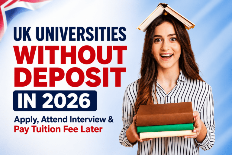 UK universities without deposit in 2026